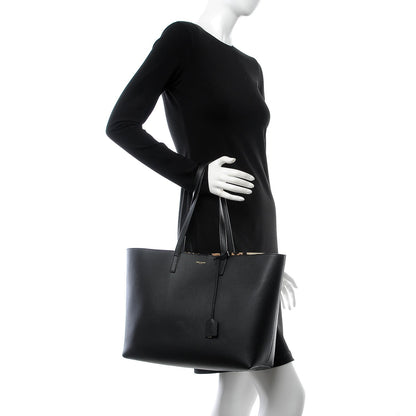 Saint Laurent Calfskin Large Shopping Tote Black 2 of 8