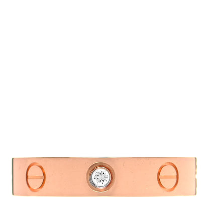 Cartier 18K Pink Gold Diamond 4mm LOVE Wedding Band Ring 49 4.75 1 of 4