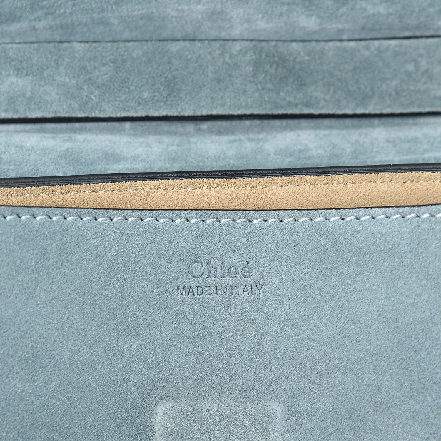 Chloe Suede Smooth Calfskin Mini Drew Shoulder Bag Cloudy Blue 5 of 11