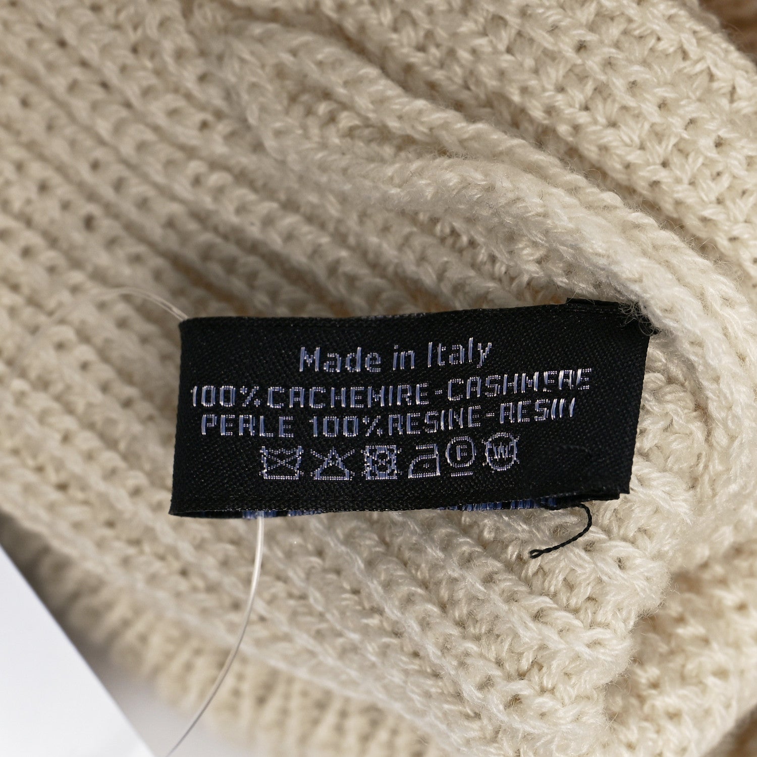 Chanel Cashmere Logo Beanie Hat Ivory 5 of 5