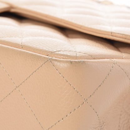 Chanel Caviar Quilted Jumbo Double Flap Beige Clair 11 of 14