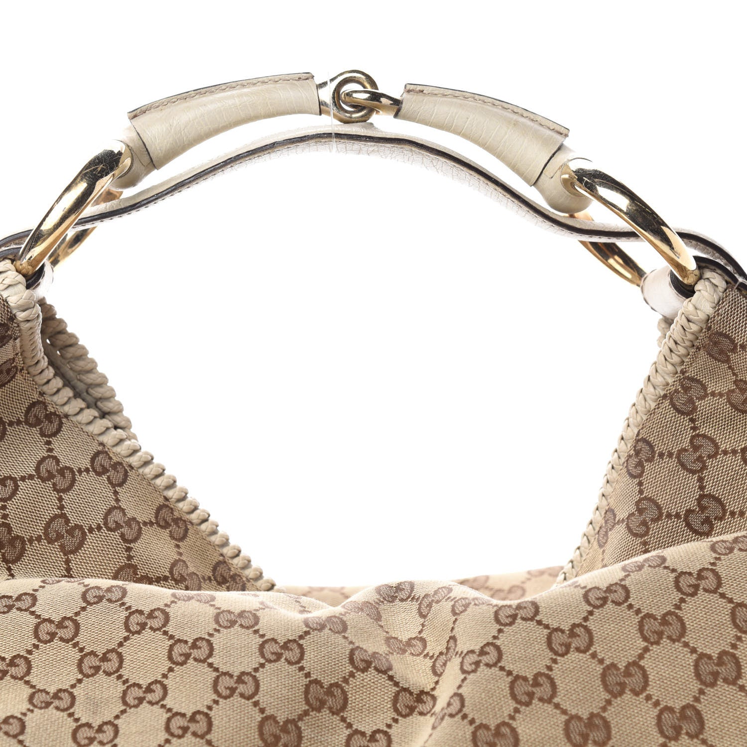 Gucci Monogram Large Horsebit Chain Hobo Off White 10 of 10