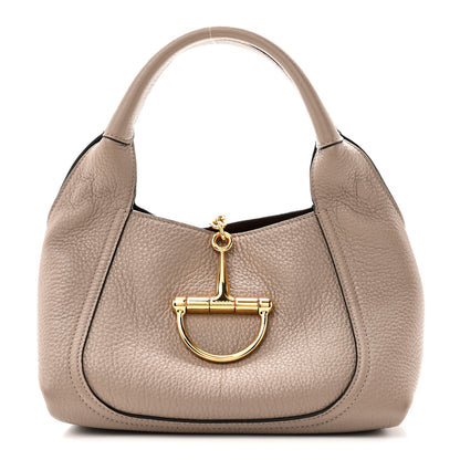 Gucci Grained Calfskin Softbit Medium Shoulder Bag Taupe Taupe 1 of 9