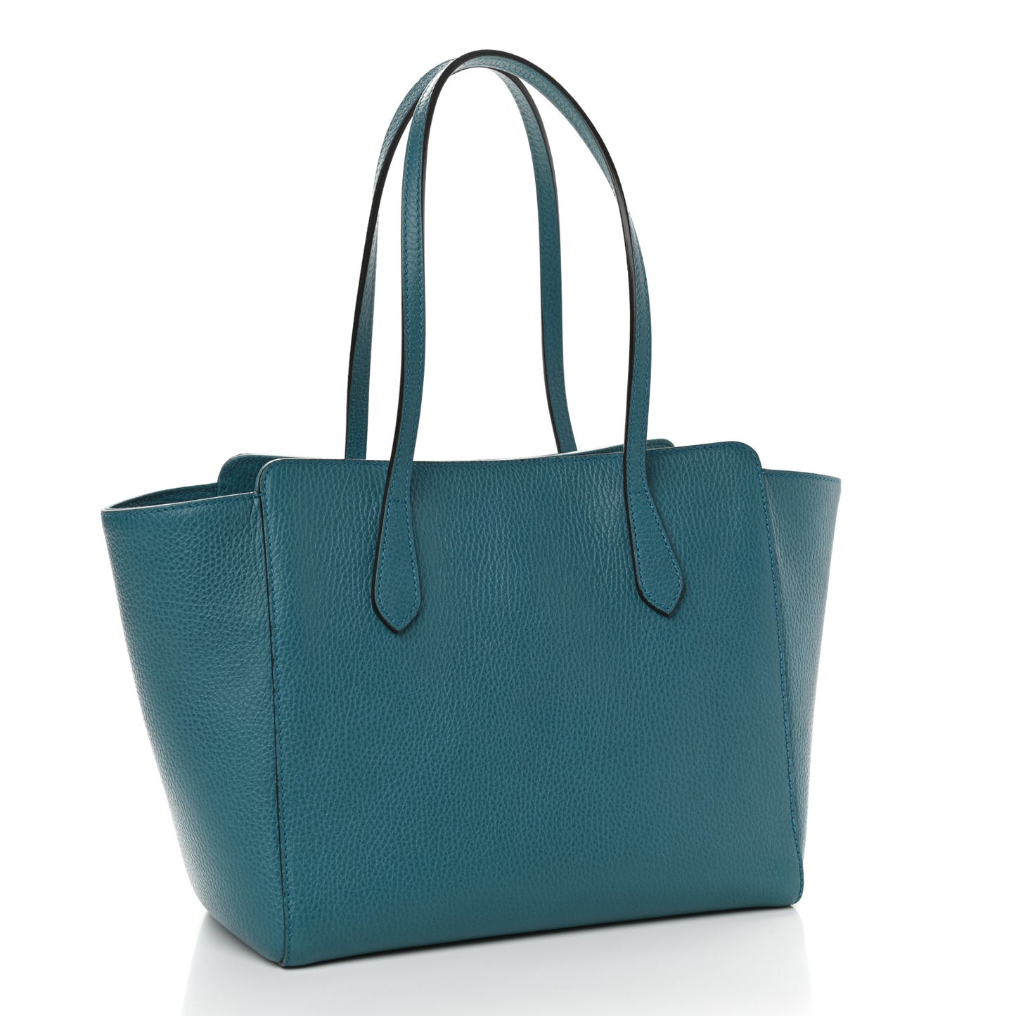 Dollar Calfskin Small Swing Tote Deep Cobalt