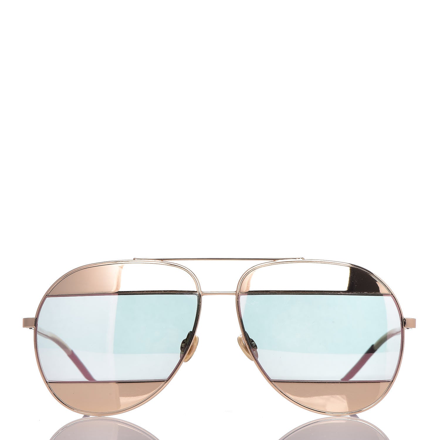 Christian Dior Split 1 Aviator Sunglasses Rose Gold 3 of 6