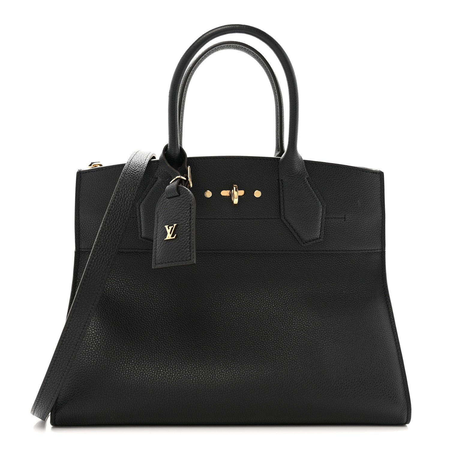 Louis Vuitton Taurillon City Steamer MM Black 1 of 9