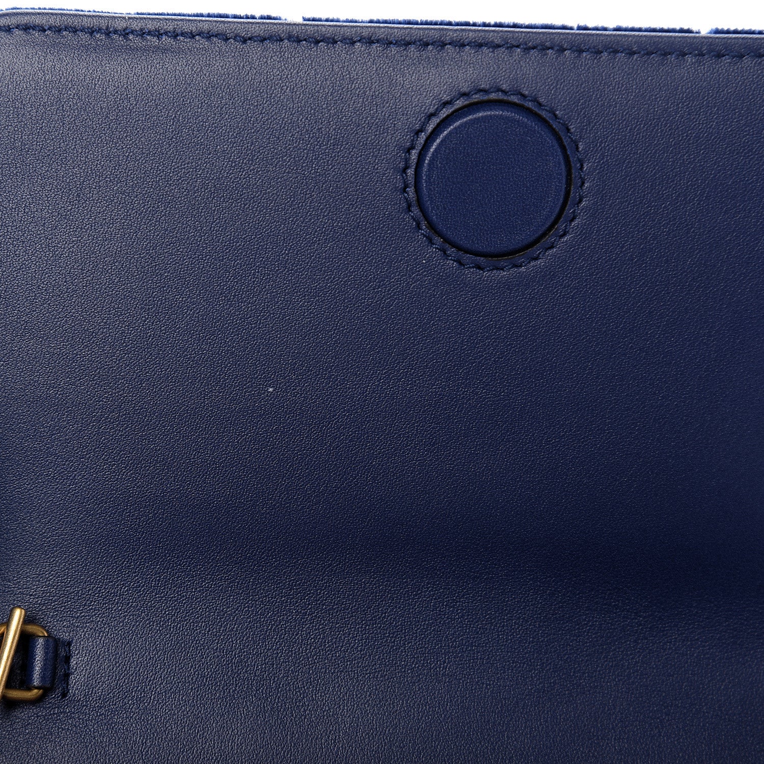 Gucci Velvet Matelasse GG Marmont Mini Bag Cobalt Blue 5 of 10