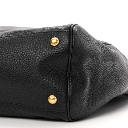 Prada Vitello Daino Tote Black 9 of 9