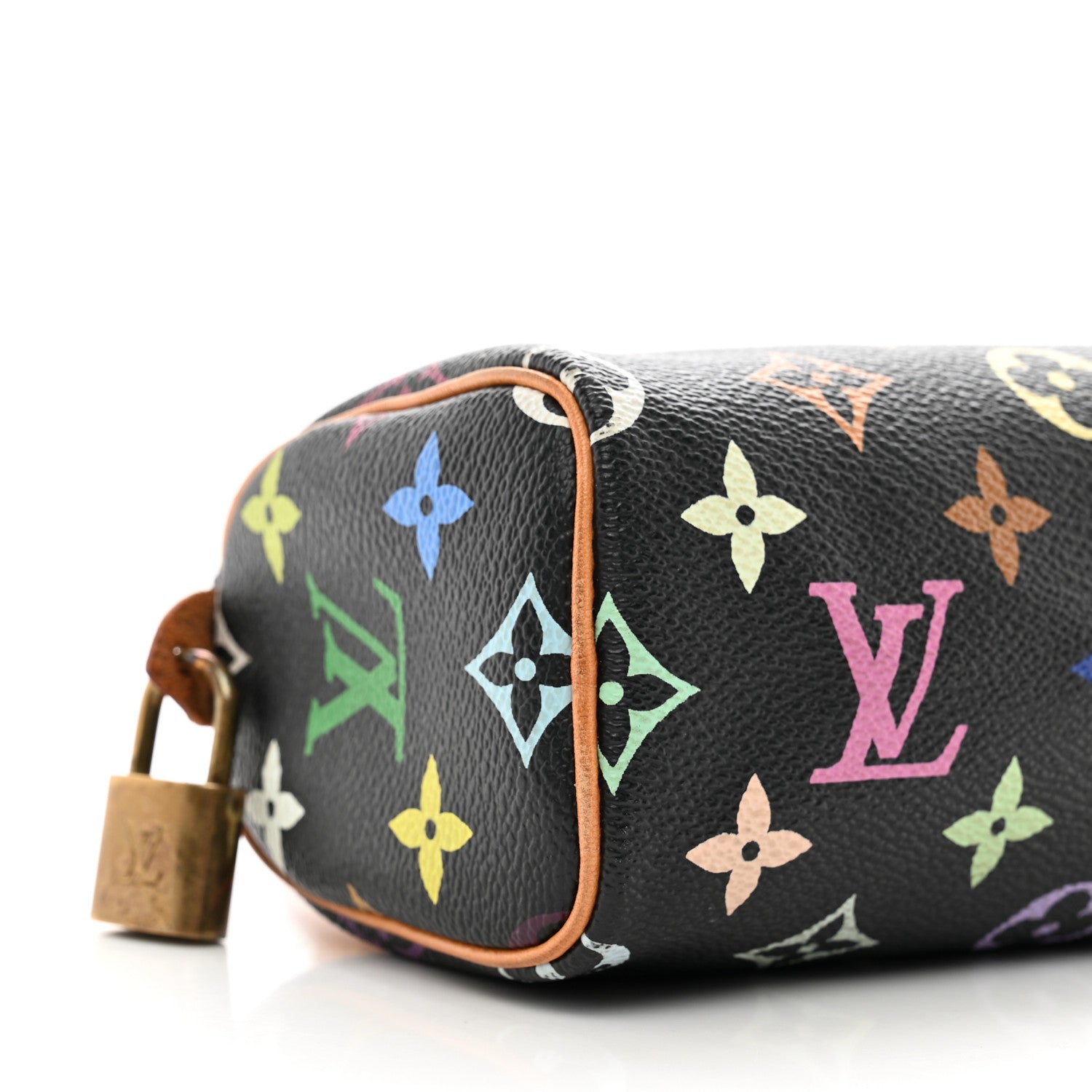 Louis Vuitton Monogram Multicolor Mini Sac HL Speedy Black 6 of 10