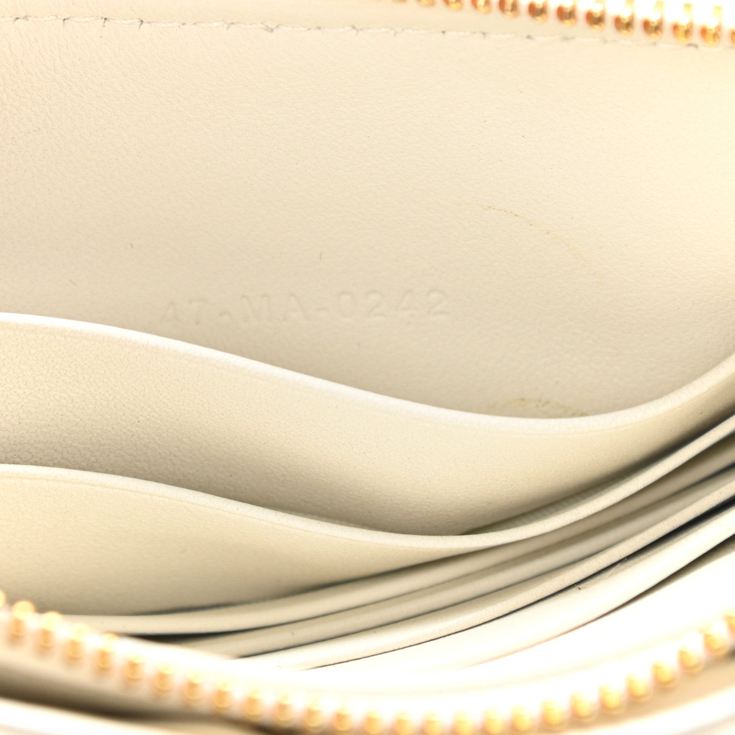 Christian Dior Calfskin Cannage Caro Zipped Pouch With Chain Latte 7 of 10