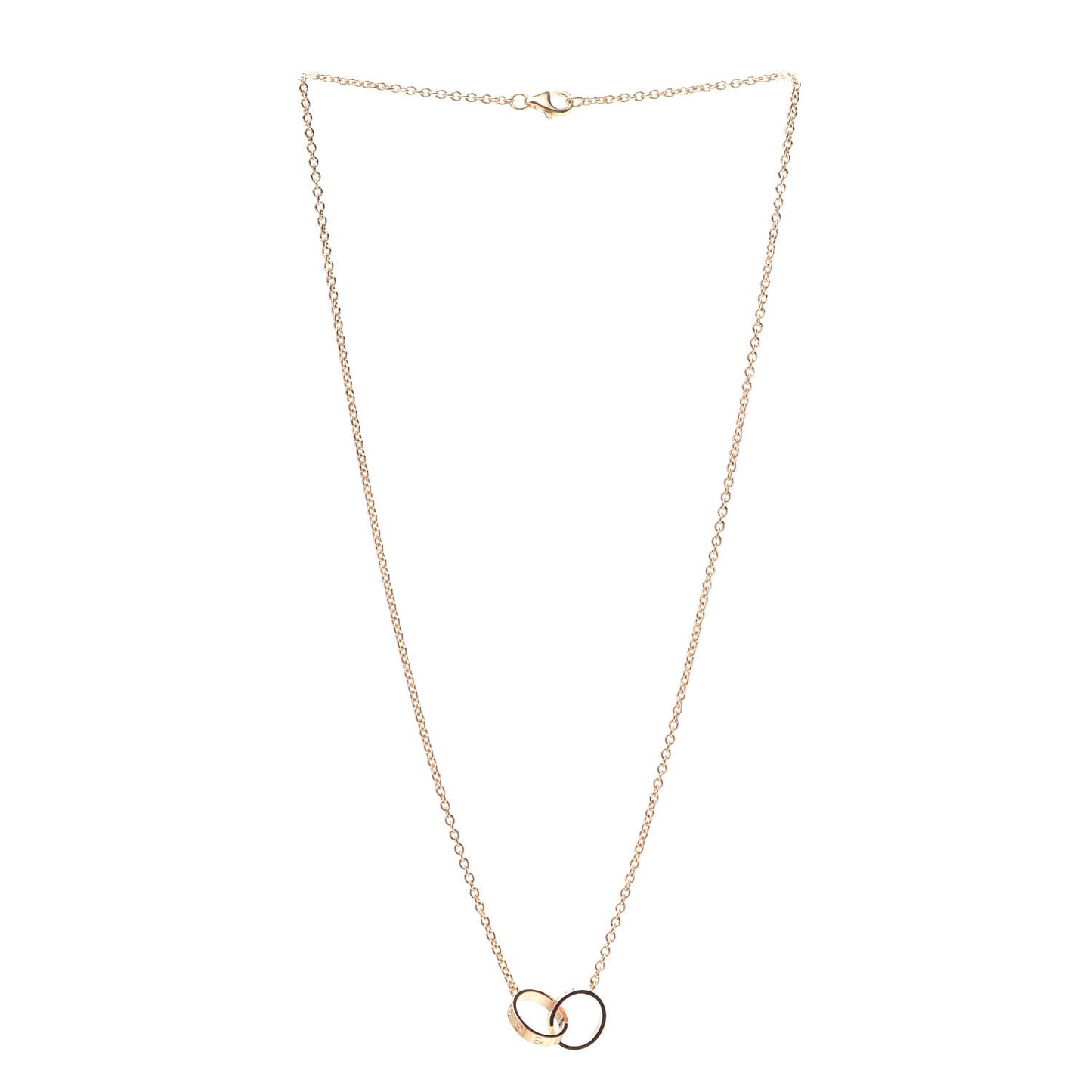 18K Pink Gold Interlocking LOVE Necklace