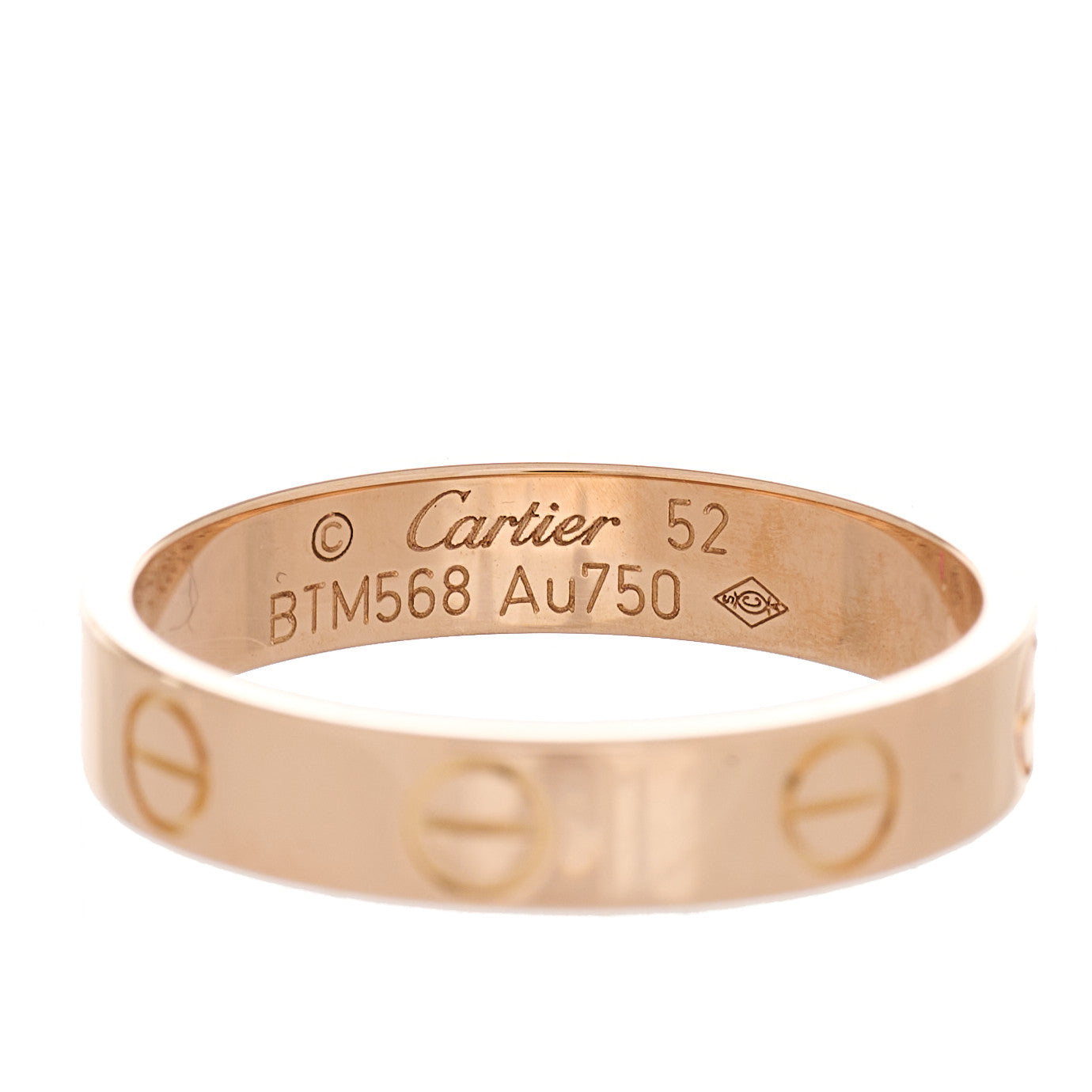 Cartier 18K Pink Gold 3.5mm LOVE Wedding Band Ring 52 6 4 of 5