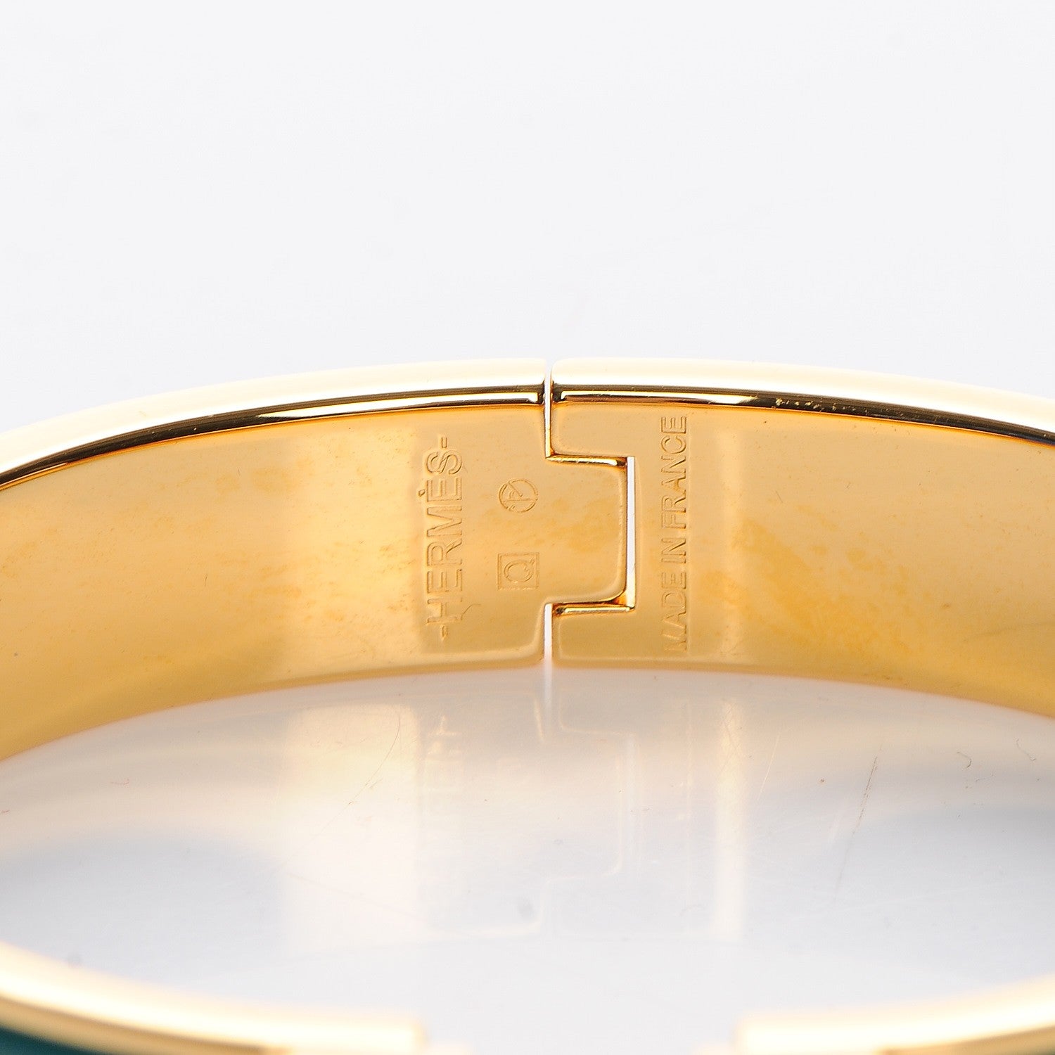 Hermes Enamel Narrow Clic Clac H Bracelet PM Malachite 4 of 5