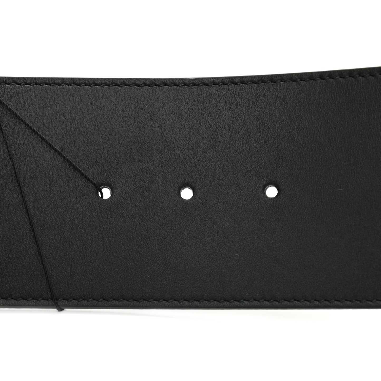 Moon Calfskin Pearl Double G 70mm Belt 85 34 Black Cream