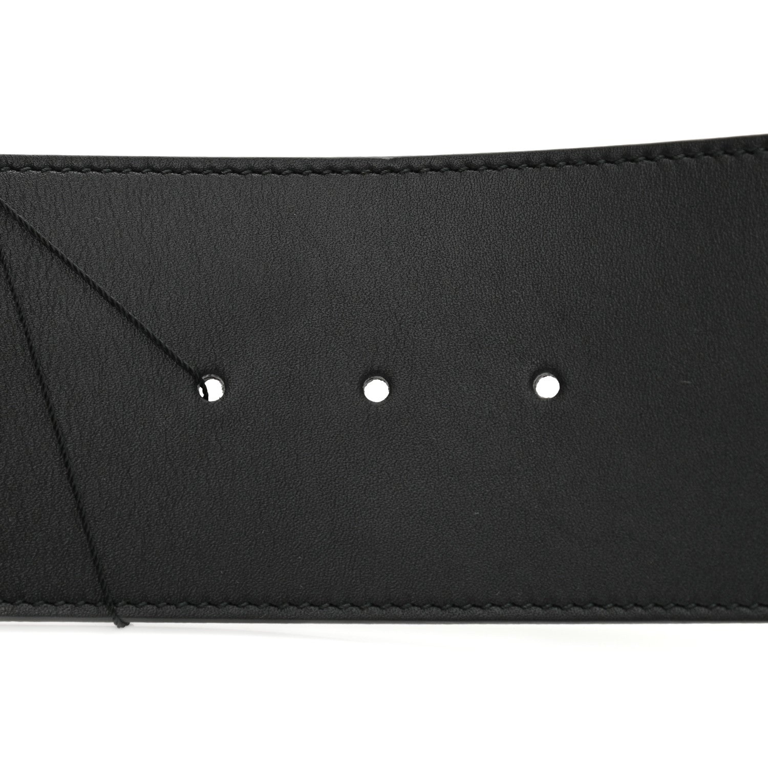 Gucci Moon Calfskin Pearl Double G 70mm Belt 85 34 Black Cream 4 of 5