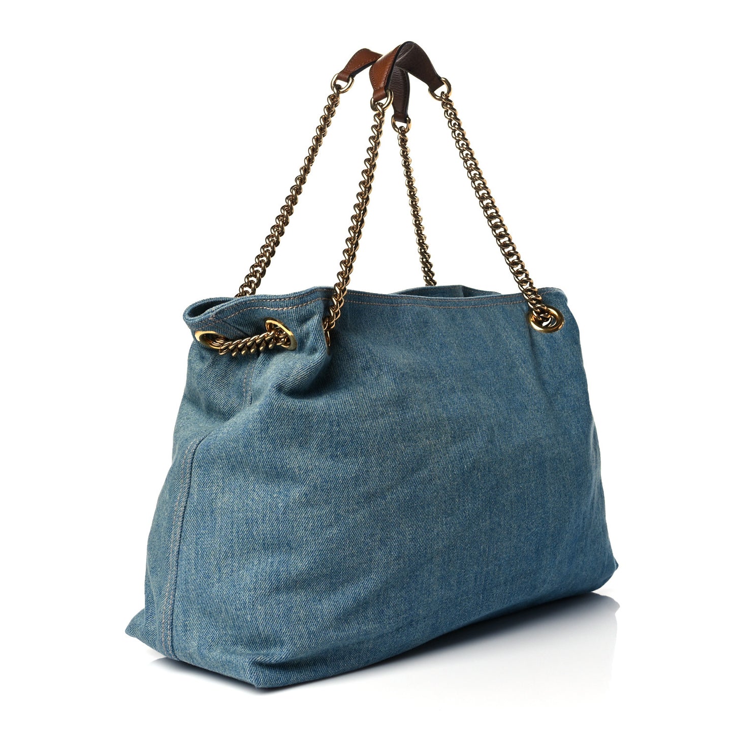 Denim Medium Soho Chain Shoulder Bag Blue