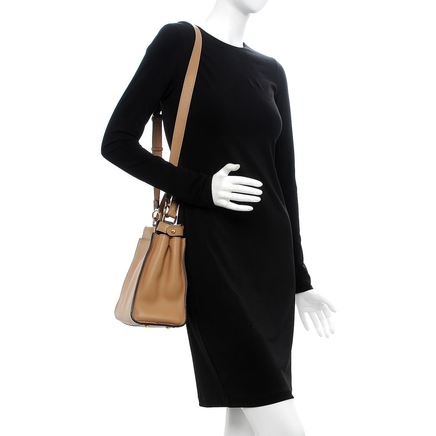 Vitello Seta Medium Peekaboo Iconic Satchel Cuoio