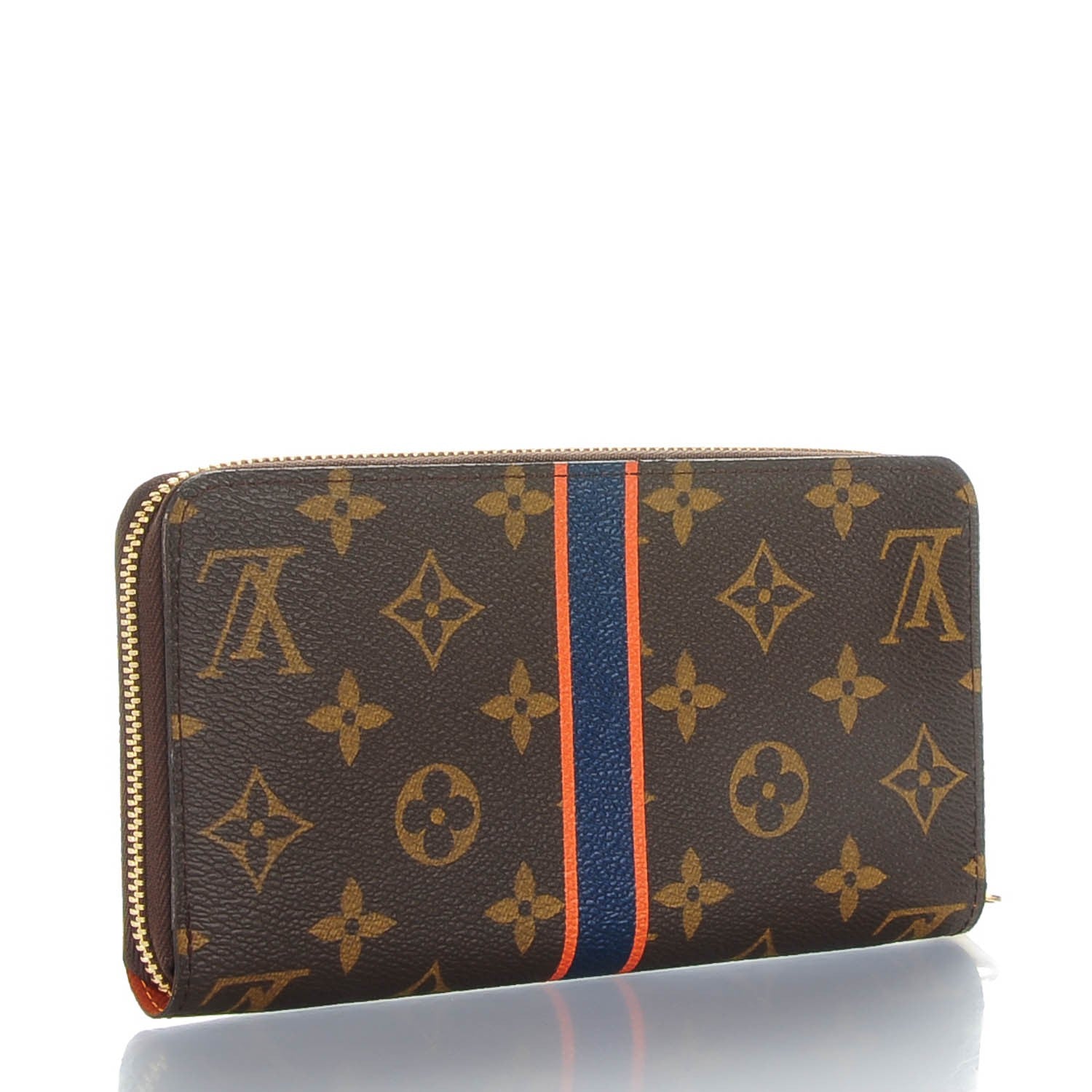 Louis Vuitton Monogram My LV Heritage Zippy Wallet Blue Marine Orange 4 of 14