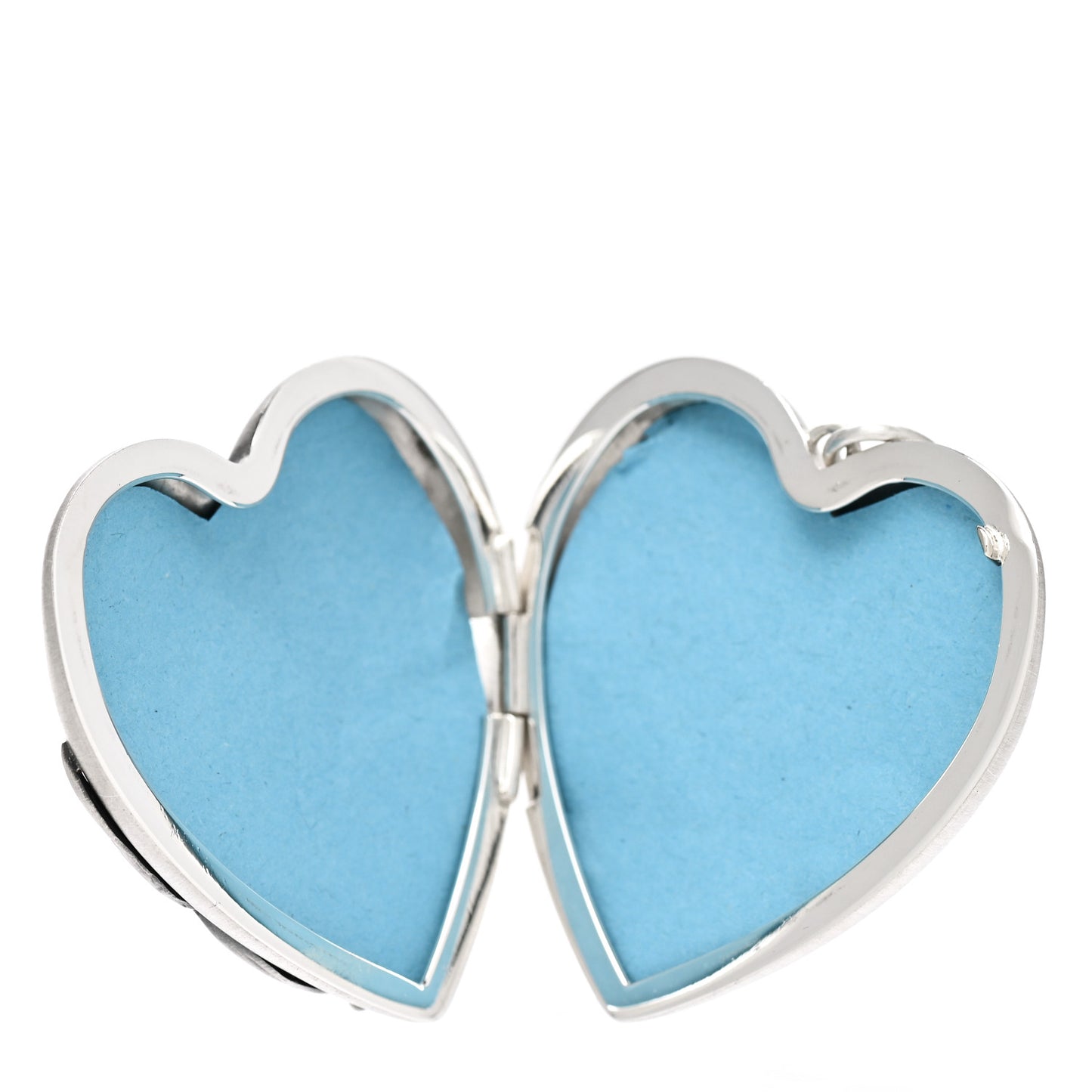 Sterling Silver Large Ziegfeld Daisy Heart Locket Pendant