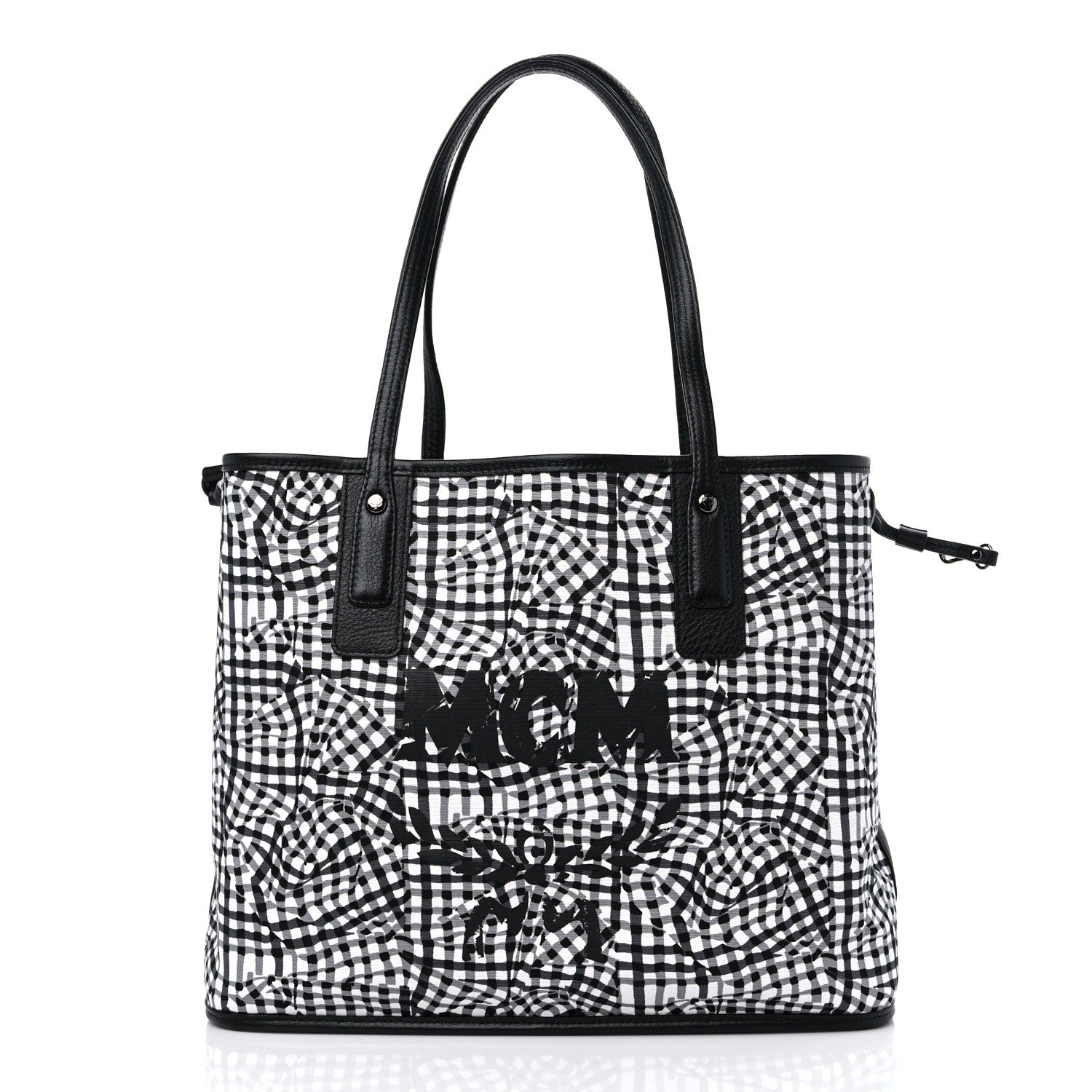 MCM Visetos Medium Liz Reversible Shopper Tote Black 10 of 14