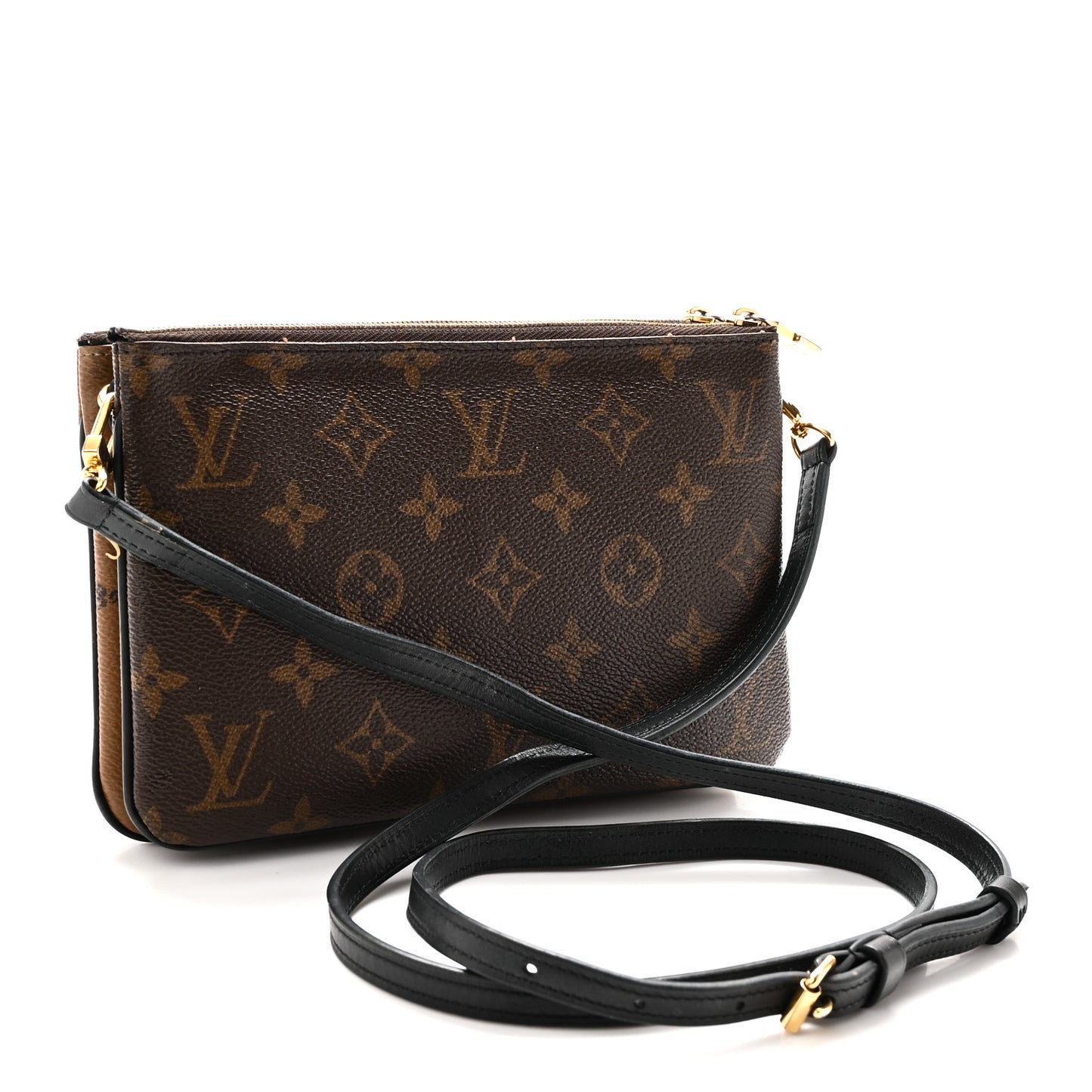 Reverse Monogram Giant Double Zip Pochette