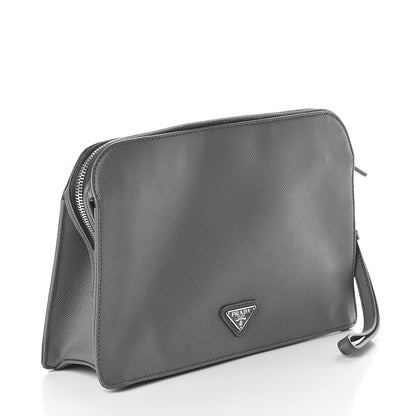 Prada Saffiano Travel Wristlet Bag Marmo 2 of 7