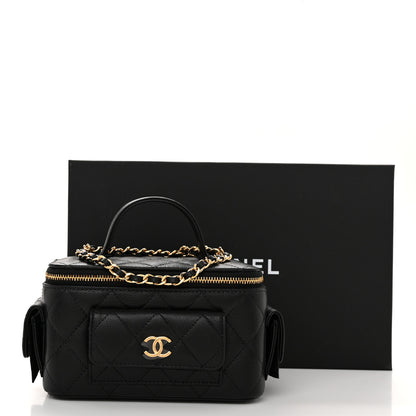 Chanel Caviar Quilted Polly Pocket East West Top Vanity With Chain Black 11 of 11