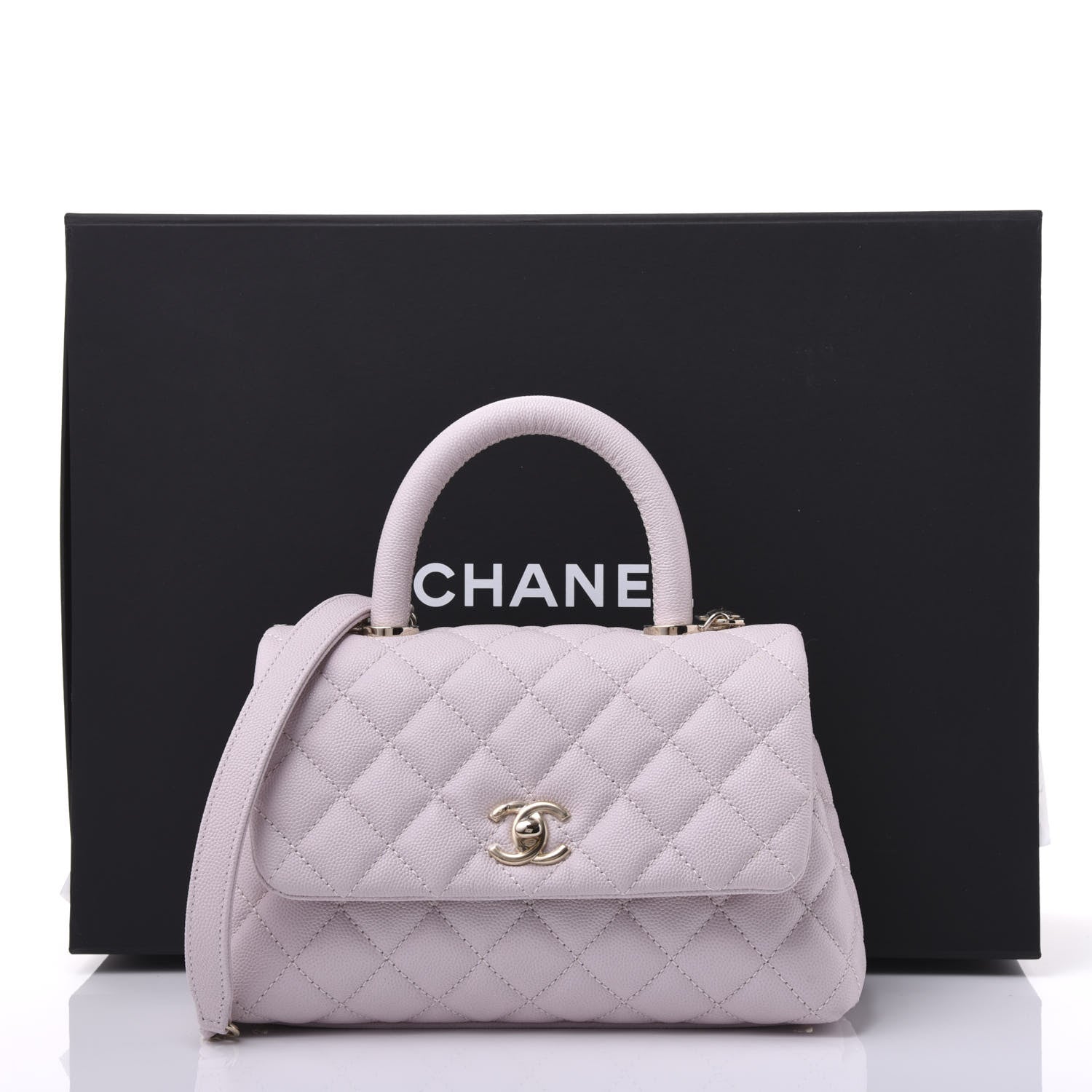 Chanel Caviar Quilted Mini Coco Handle Flap Lilas Lilac 10 of 10