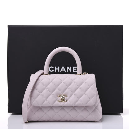 Chanel Caviar Quilted Mini Coco Handle Flap Lilas Lilac 10 of 10