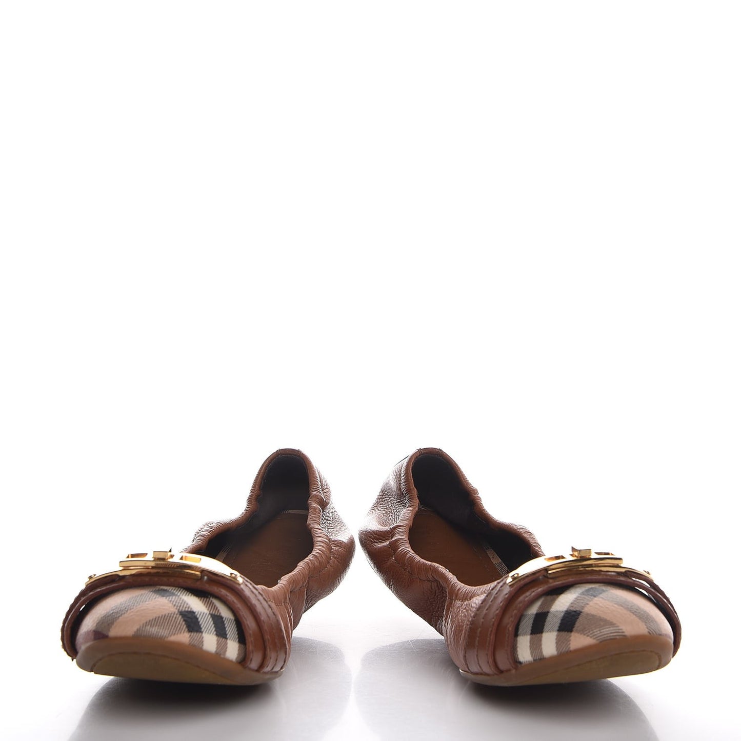 Haymarket Check Aston Ballerina Flats 39 Tan