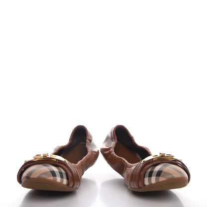 Burberry Haymarket Check Aston Ballerina Flats 39 Tan 6 of 15