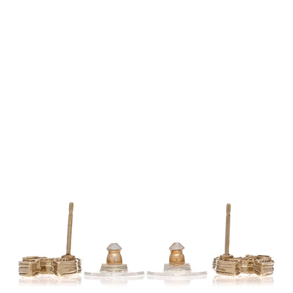 Chanel Crystal Pearl CC Earrings Gold 3 of 6