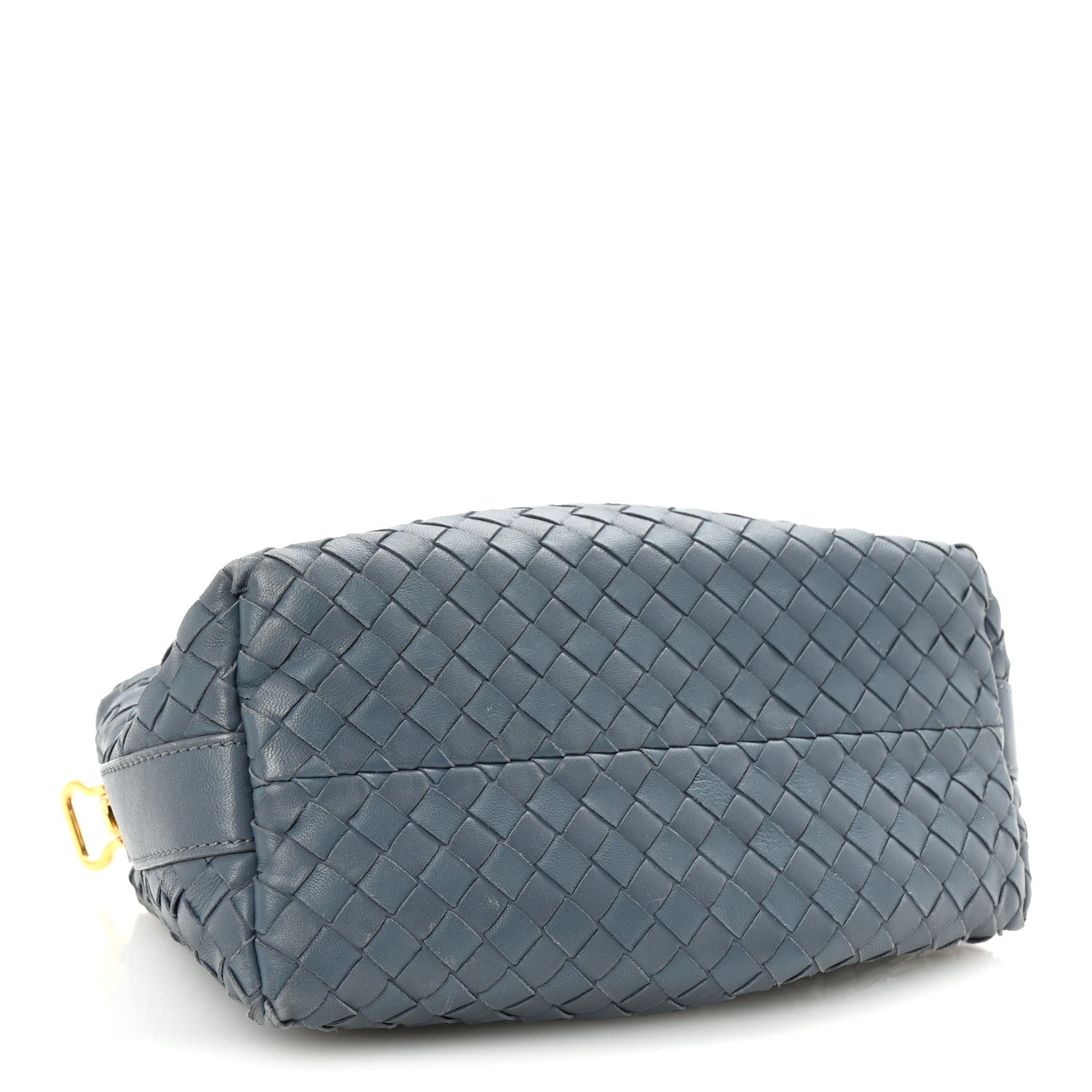 Bottega Veneta Nappa Intrecciato Large Cosmetic Case Blue 4 of 12
