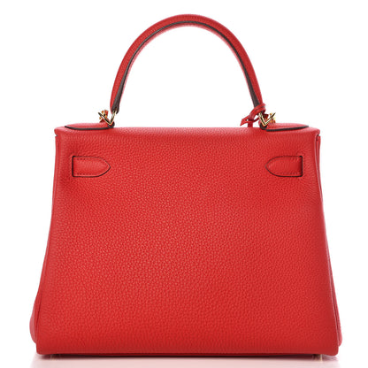 Hermes Togo Kelly Retourne 28 Rouge De Coeur 4 of 41