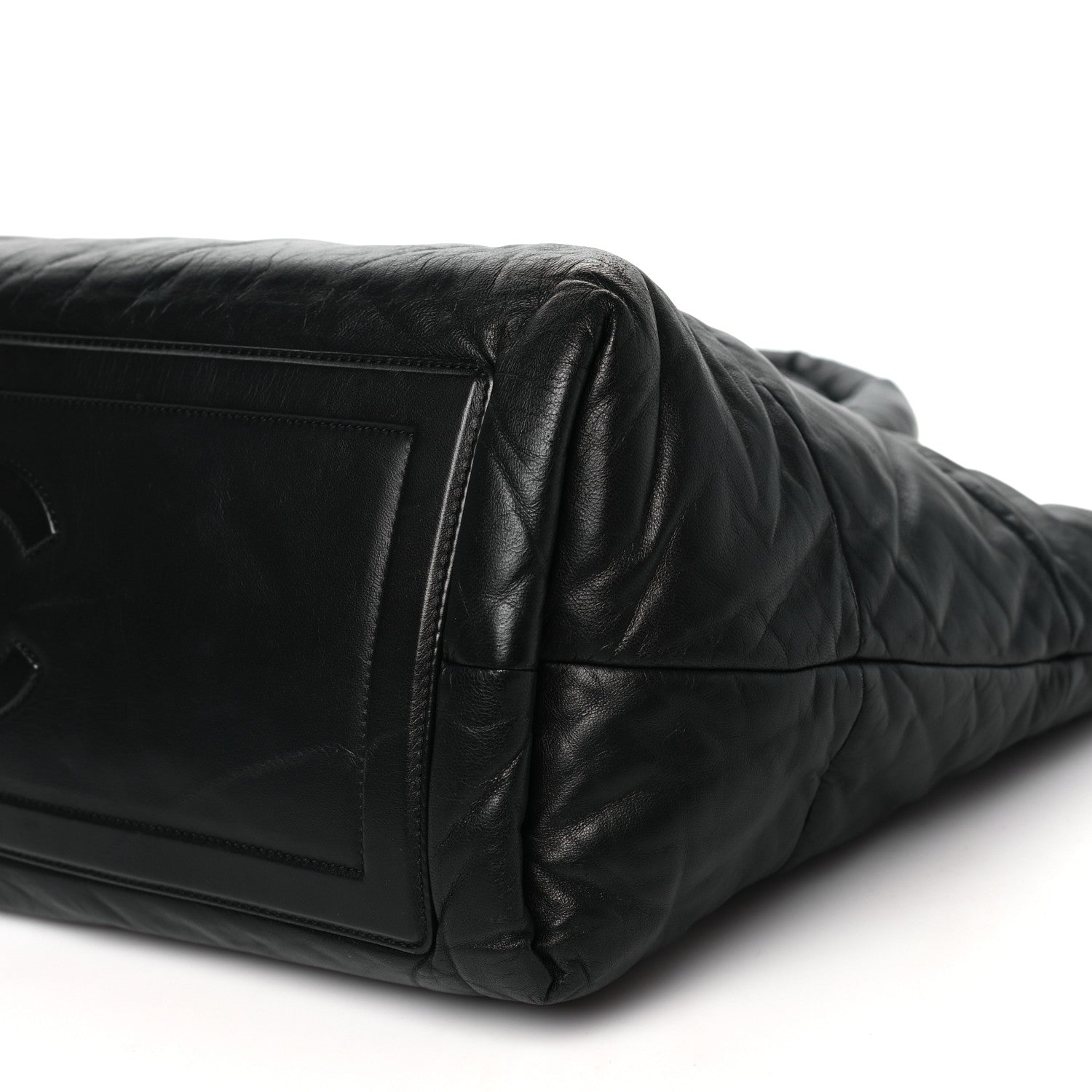 Chanel Lambskin Quilted Large Coco Cocoon Reversible Tote Black 10 of 10