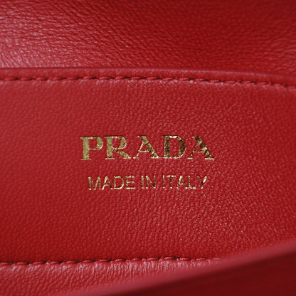 Prada Saffiano Cuir Medium Double Bag Black Fuoco 6 of 7