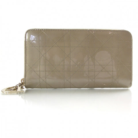 Patent Cannage Charm Wallet Taupe