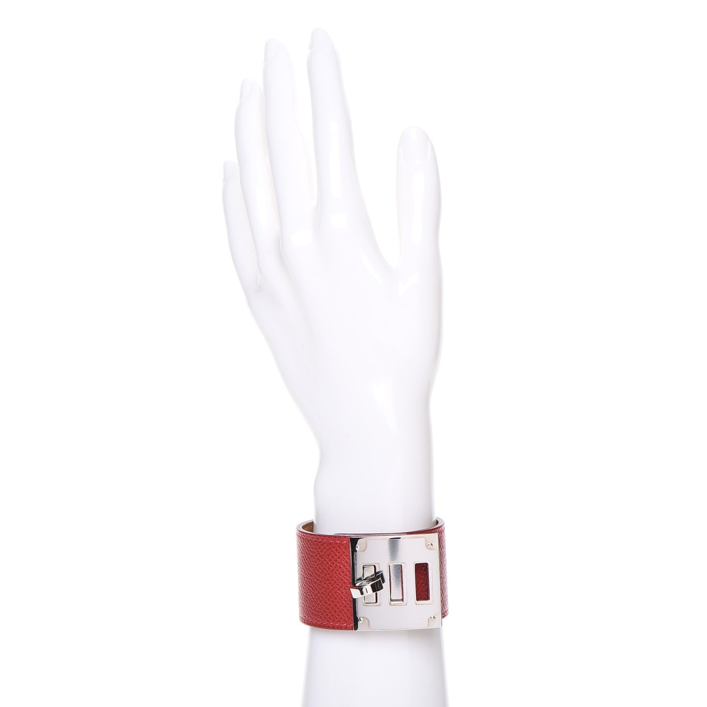 Epsom Kelly Dog Bracelet Rouge Casaque