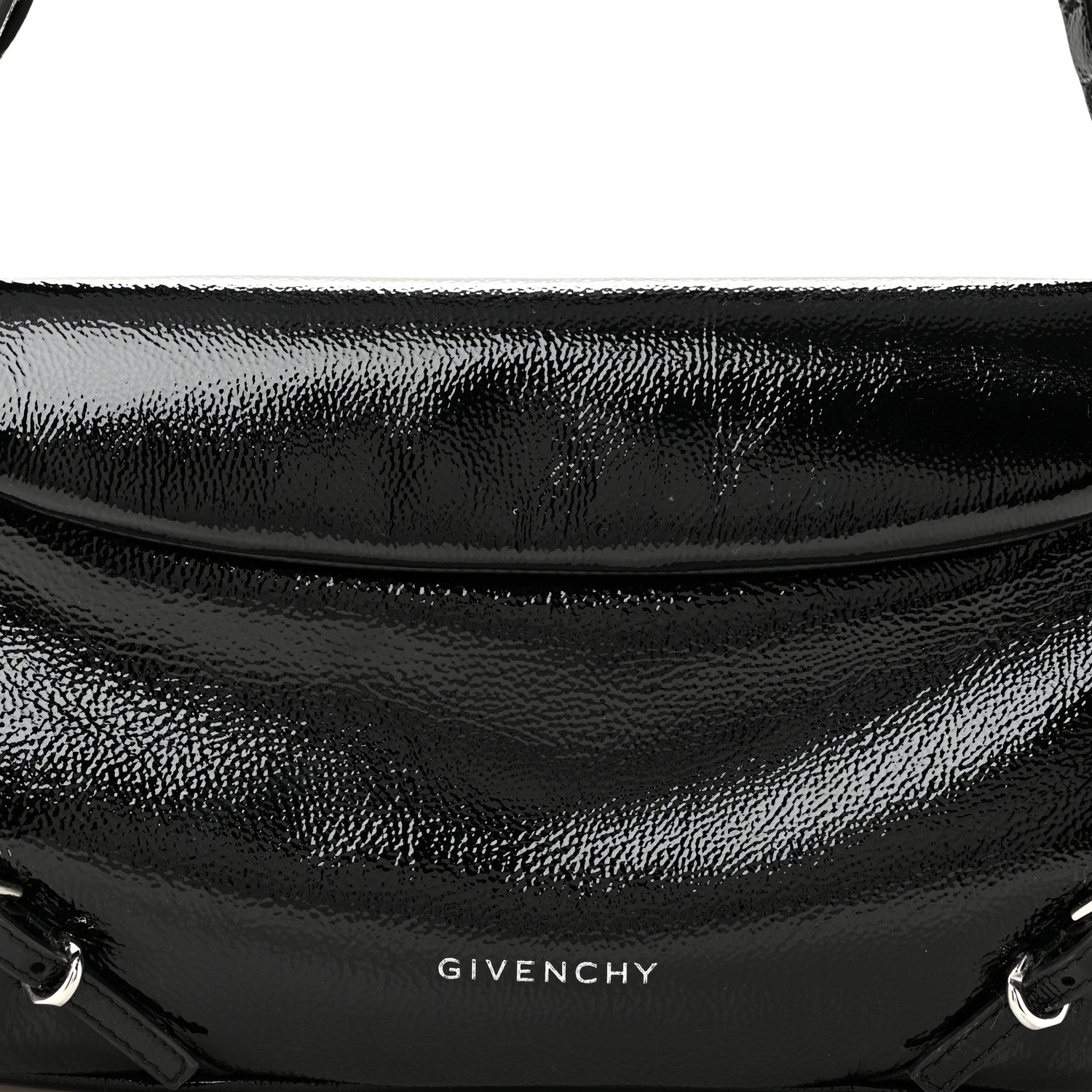 Givenchy Patent Calfskin Small P'tit Voyou Shoulder Bag Black 9 of 14