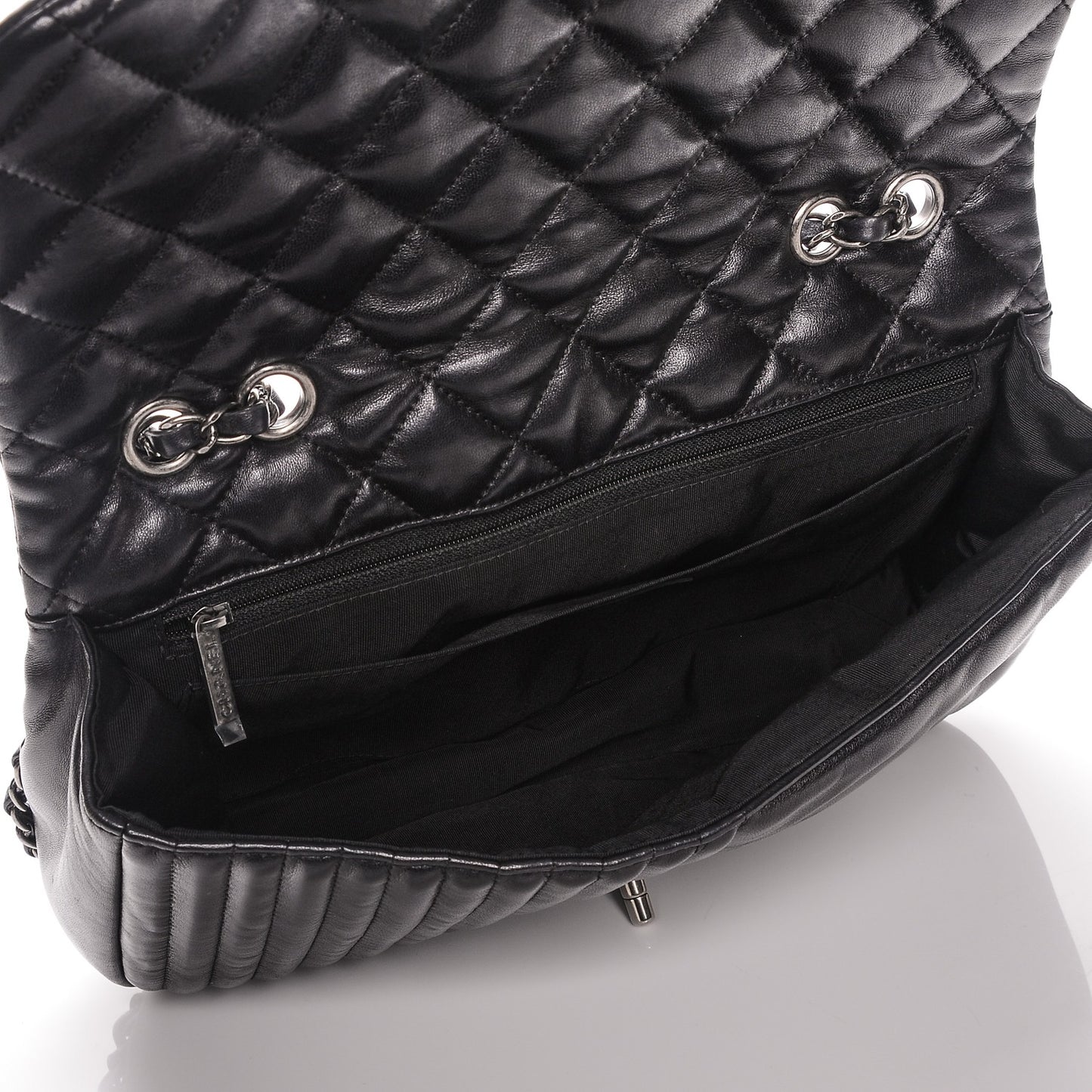 Lambskin Quilted Jumbo Paris Dallas Single Flap Black