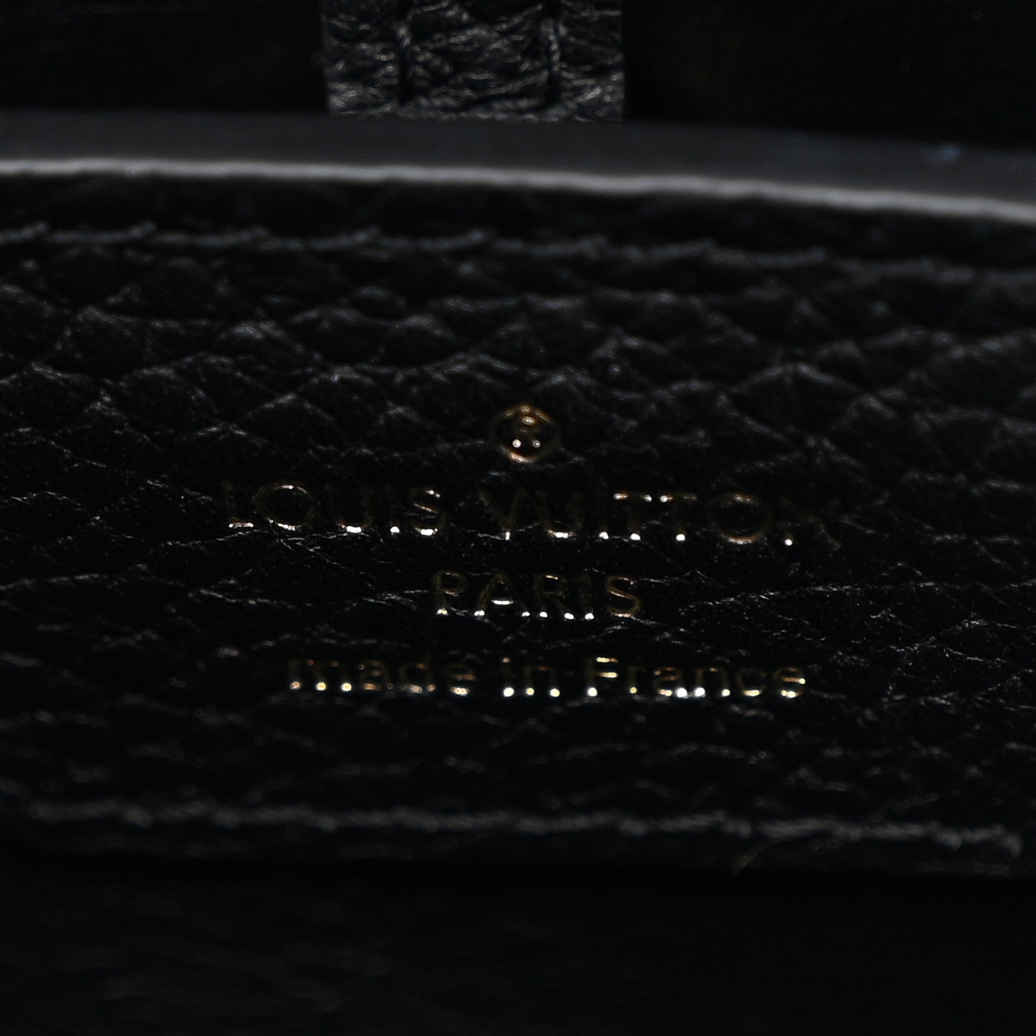 Louis Vuitton Taurillon Capucines MM Black Blue White 7 of 11