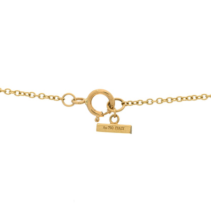 Tiffany 18K Yellow Gold Diamond Mother of Pearl Small T Circle Pendant Necklace 4 of 4