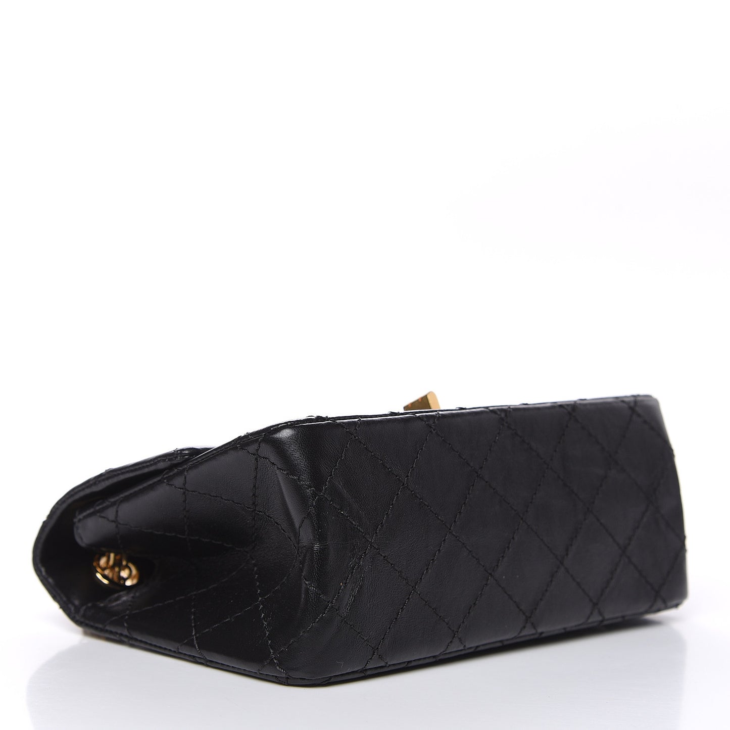 Aged Calfskin Quilted 2.55 Reissue Mini Flap Black