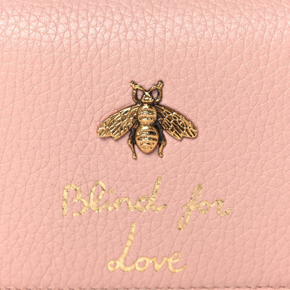 Gucci Cellarius Calfskin Blind for Love Animalier Card Case Perfect Pink 8 of 11