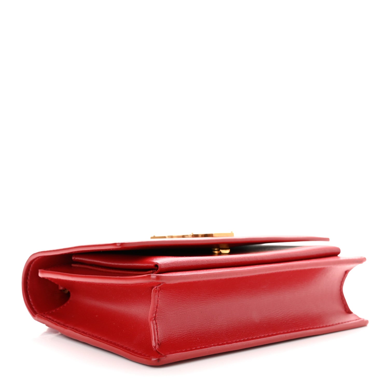 Saint Laurent Calfskin Monogram Sunset Chain Wallet Rosso 4 of 10