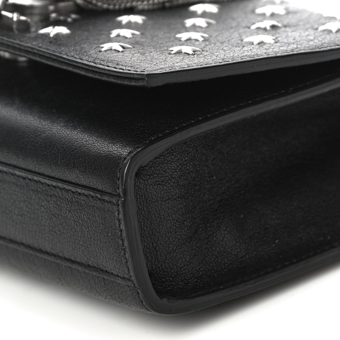 Calfskin Star Studded Medium Classic Monogram Kate Tassel Satchel Black
