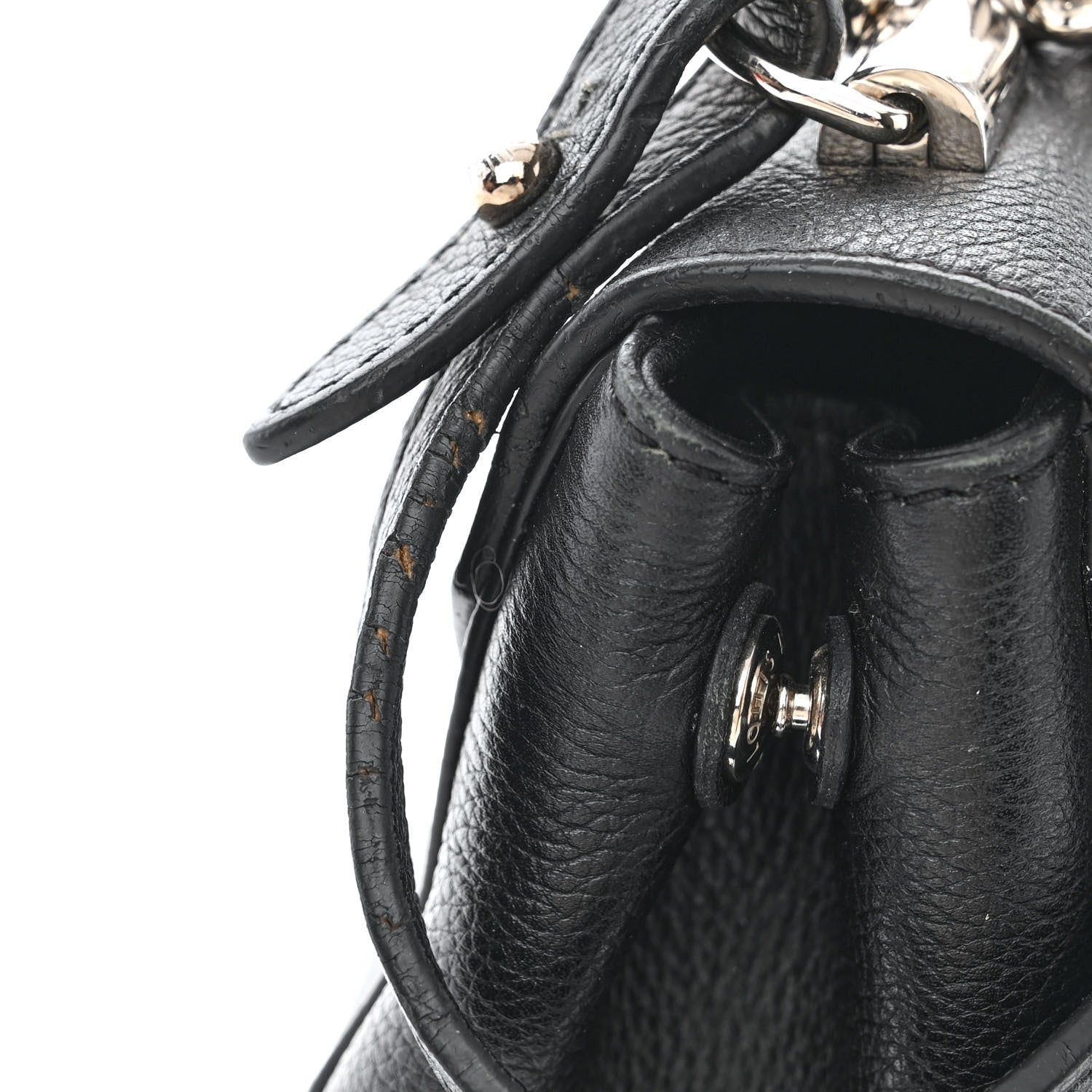 Louis Vuitton Calfskin Lockme II Chain Bag BB Black 11 of 15