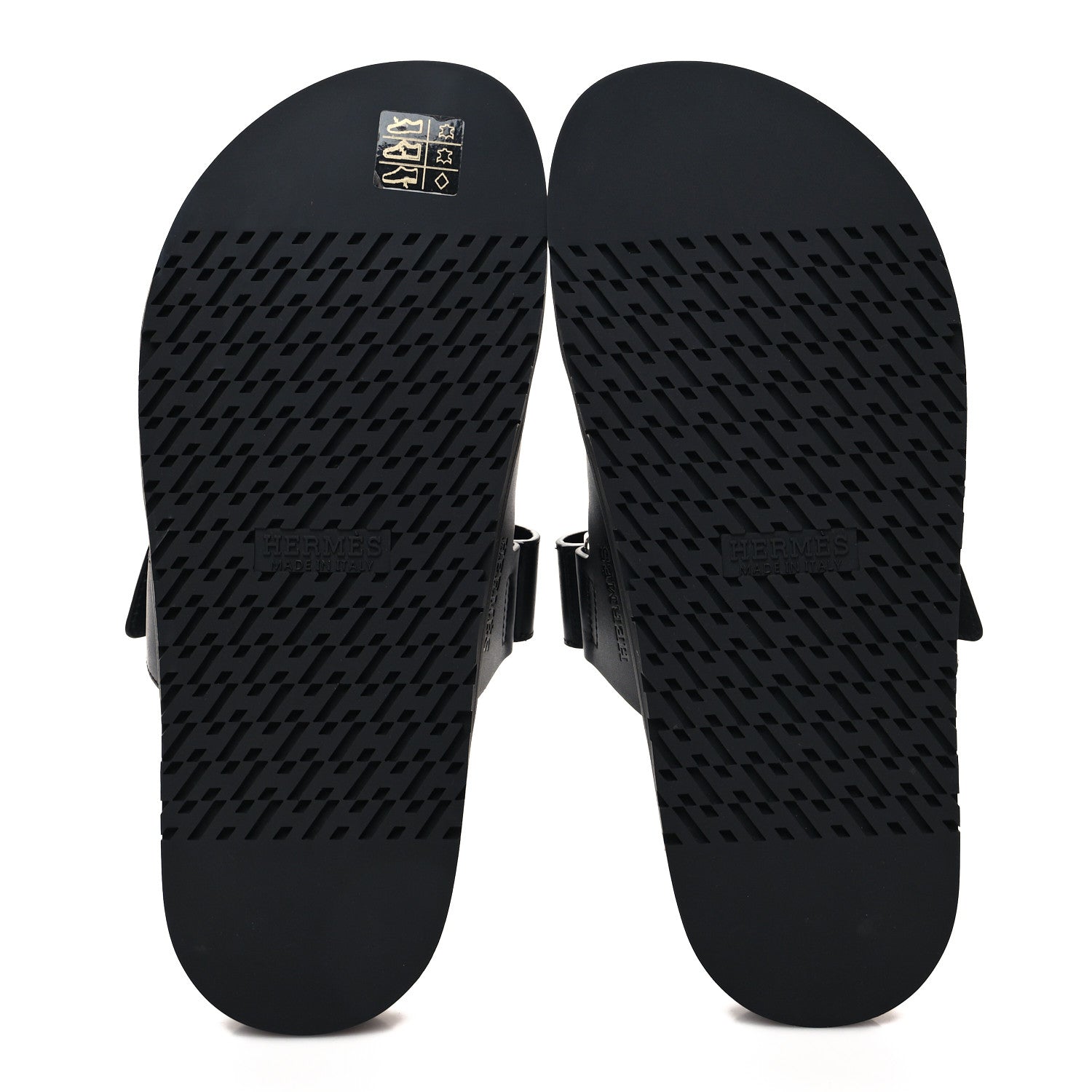 Hermes Calfskin Womens Chypre Sandals 39 Black 5 of 8