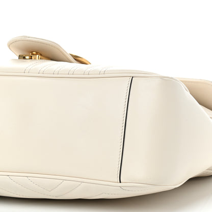 Gucci Calfskin Matelasse Large GG Marmont Shoulder Bag Mystic White 10 of 12