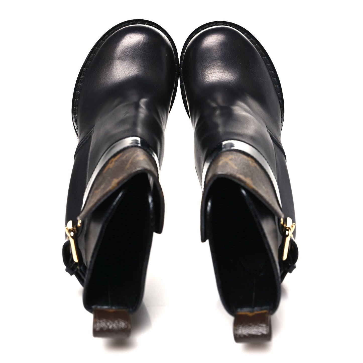 Calfskin Monogram Star Trail Ankle Boots 37 Black